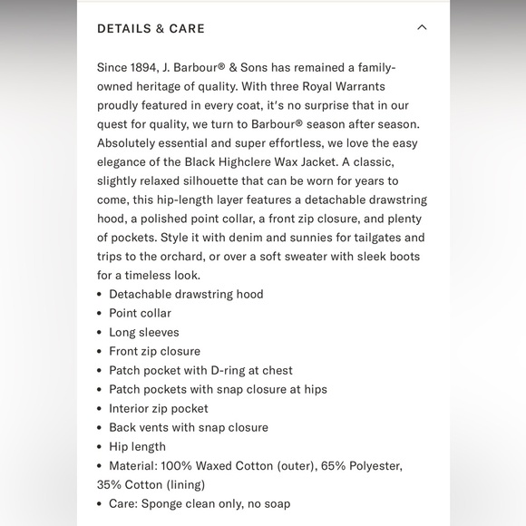 New Barbour Highclere Wax Jacket Size US 4 or UK 8 - Picture 12 of 12